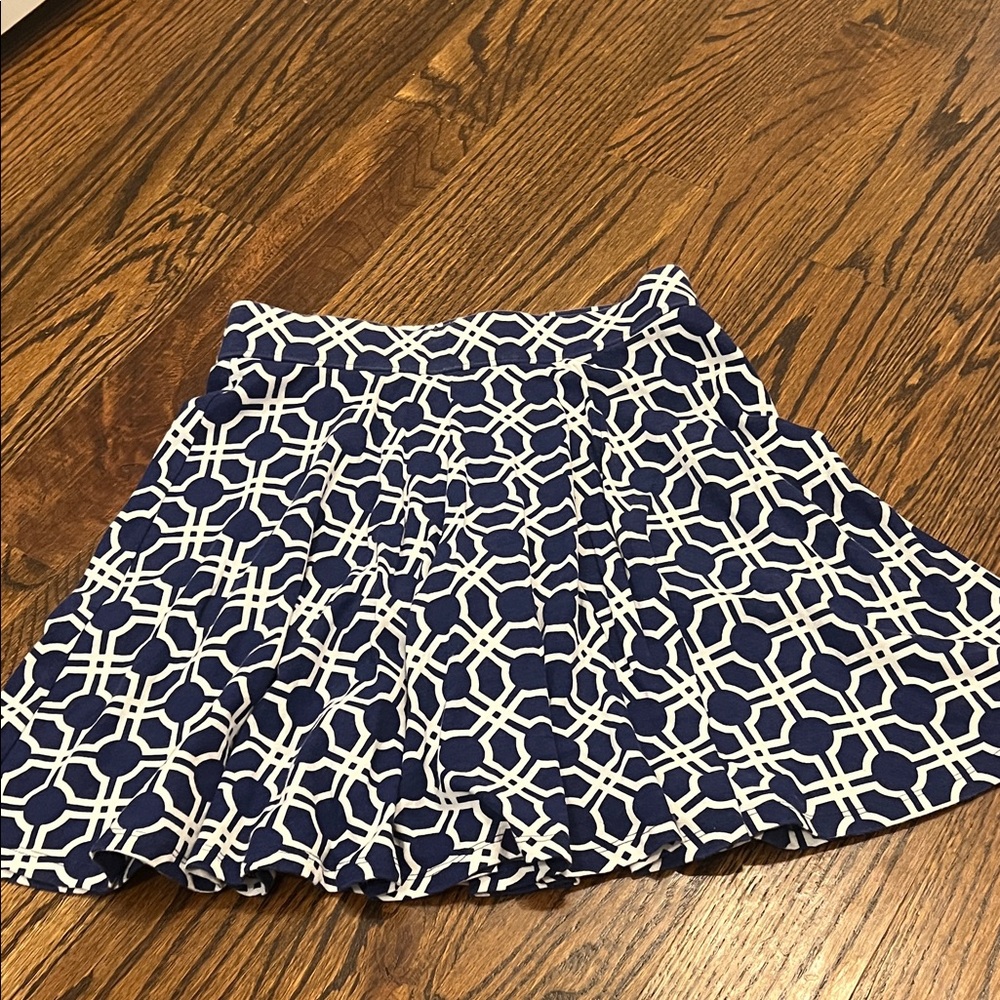JK Designs Navy and White Patterned Skort